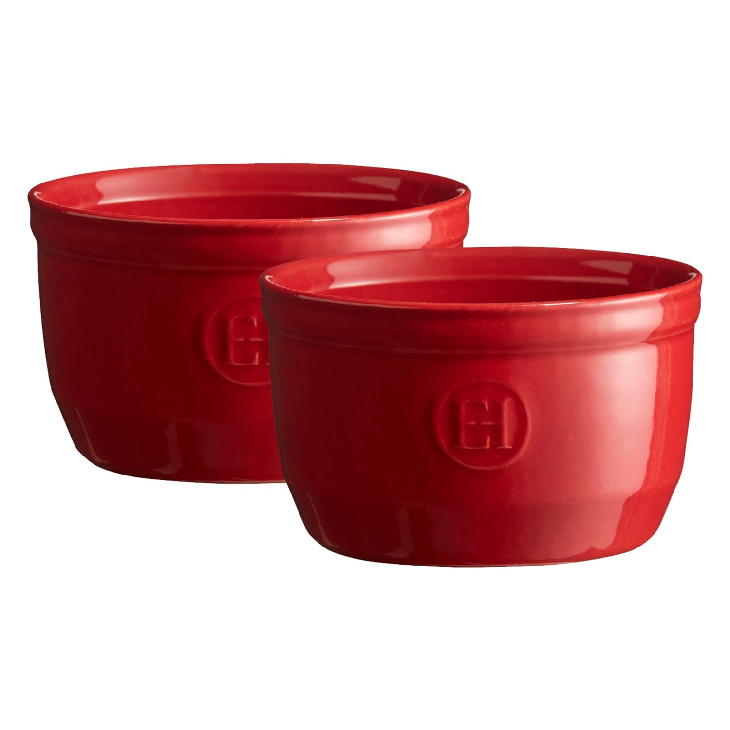 Emile Henry Fransa'da üretilmiştir 240 ml Ramekin (2'li Set), 4" x 2" 5", Bordo Kırmızısı