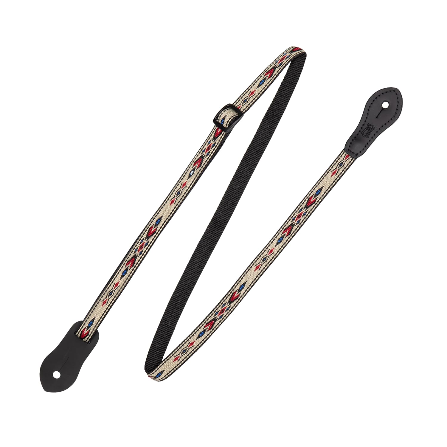 Levy's Leathers 1,27 cm Jakarlı Dokuma Mandolin/Ukulele Kayışı, İki Deri Askı Pim Ucu ile; 127 cm'ye Ayarlanabilir