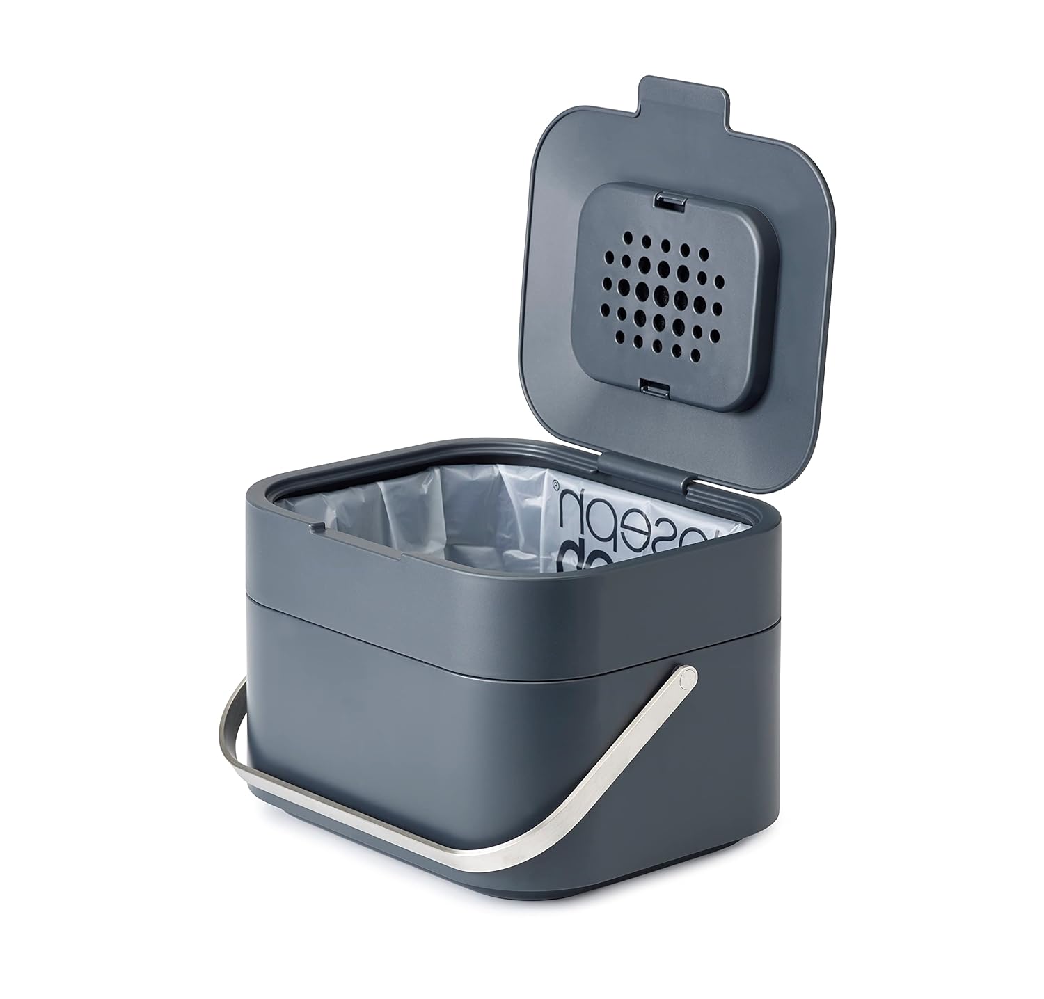 Joseph Joseph 30015 Stack 4 Organik Atık Kabı, Plastik, 23,5 X 19,7 X 16,1 Cm, Grafit, 23.5X19.7X16.100000000000001 Cm