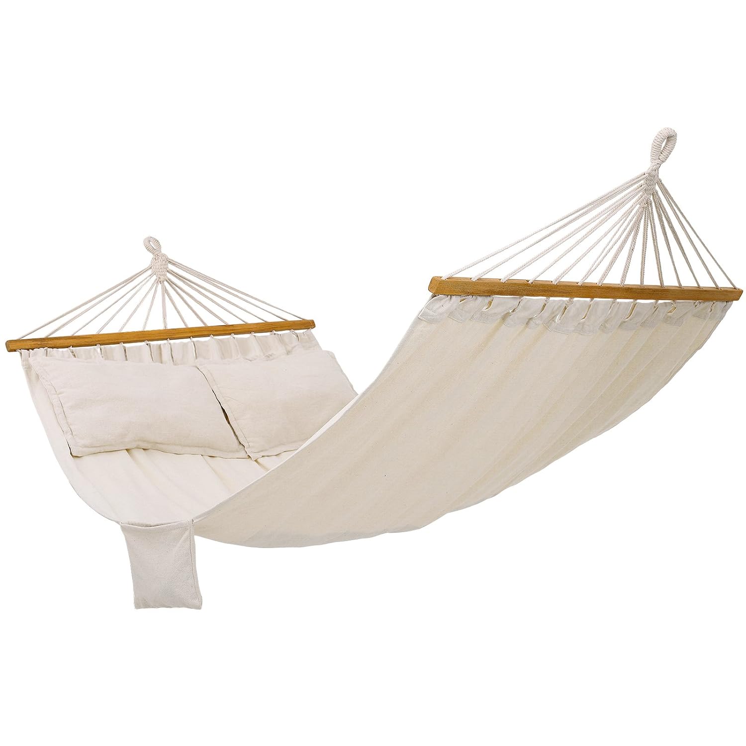 SONGMICS GDC22M hamak, dış mekan çok kişilik, çubuk hamak, 200 x 150 cm, TÜV Rheinland, 300 kg, bej