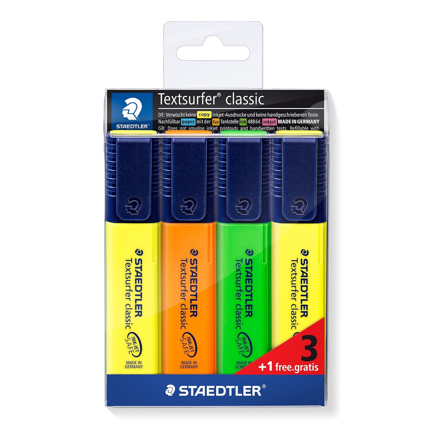 Staedtler 364S Wp4P Textsurfer Highlighter 4'lü Blister 3 Renk 1 Renk Bedelsiz