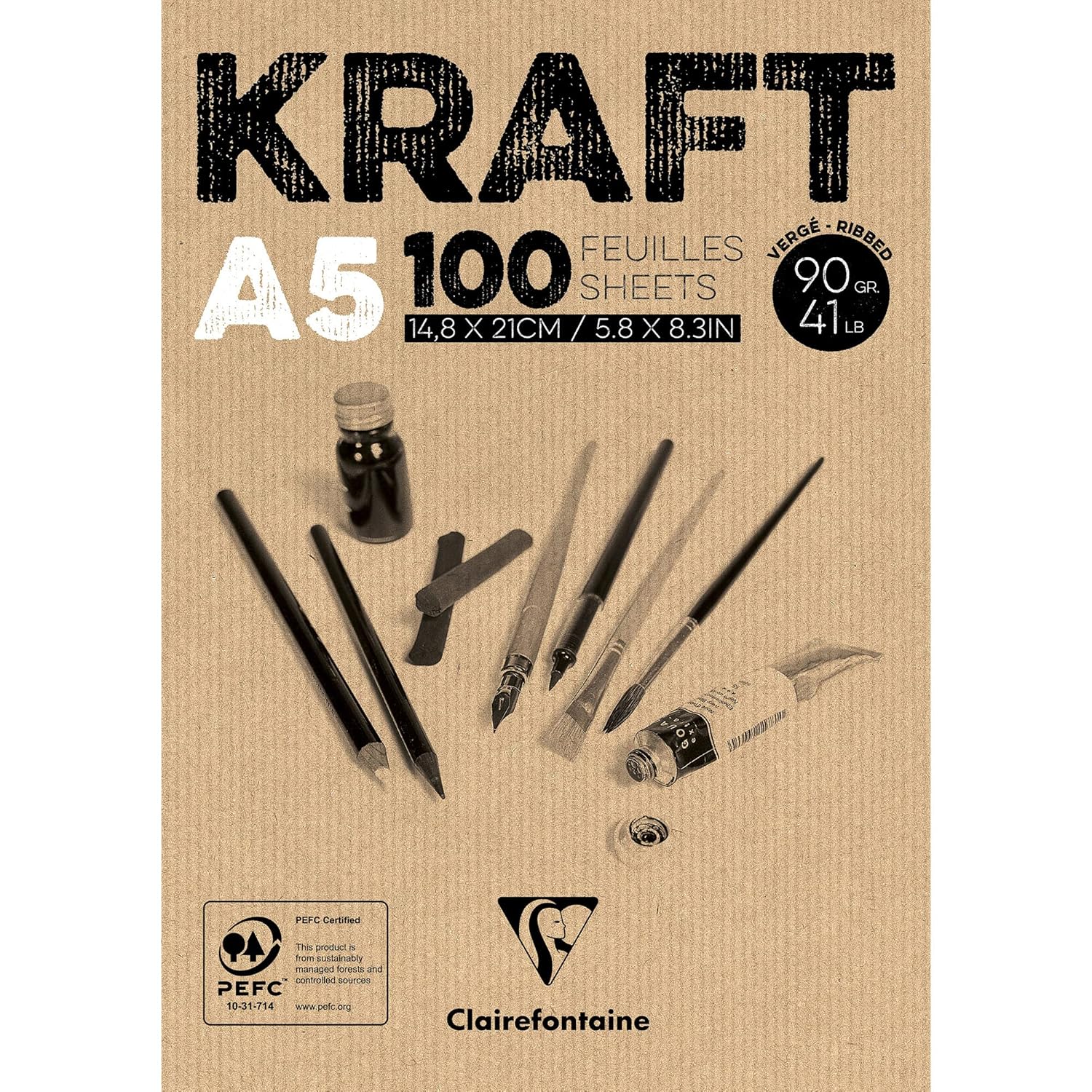 Clairefontaine Kraft Yapışkan Kenarlı A4 Defter