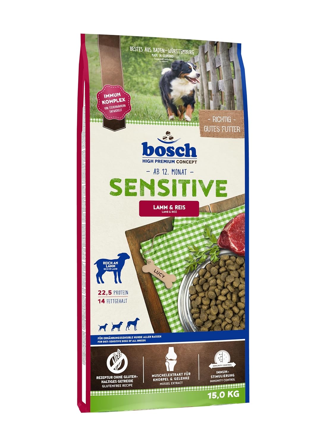 bosch TIERNAHRUNG Bosch Adult Sensitive Kuzu Etli Deri Hassasiyeti İçin Köpek Maması 15 Kg