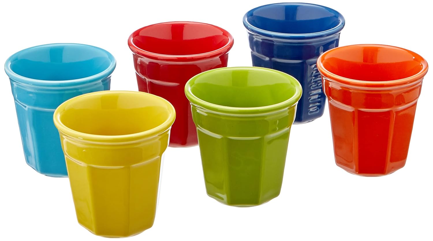 Bialetti Y0Tz500 6 Espresso Bardağı, Porselen, Renkli, 23,5 x 14 x 7 cm, 6 Adet