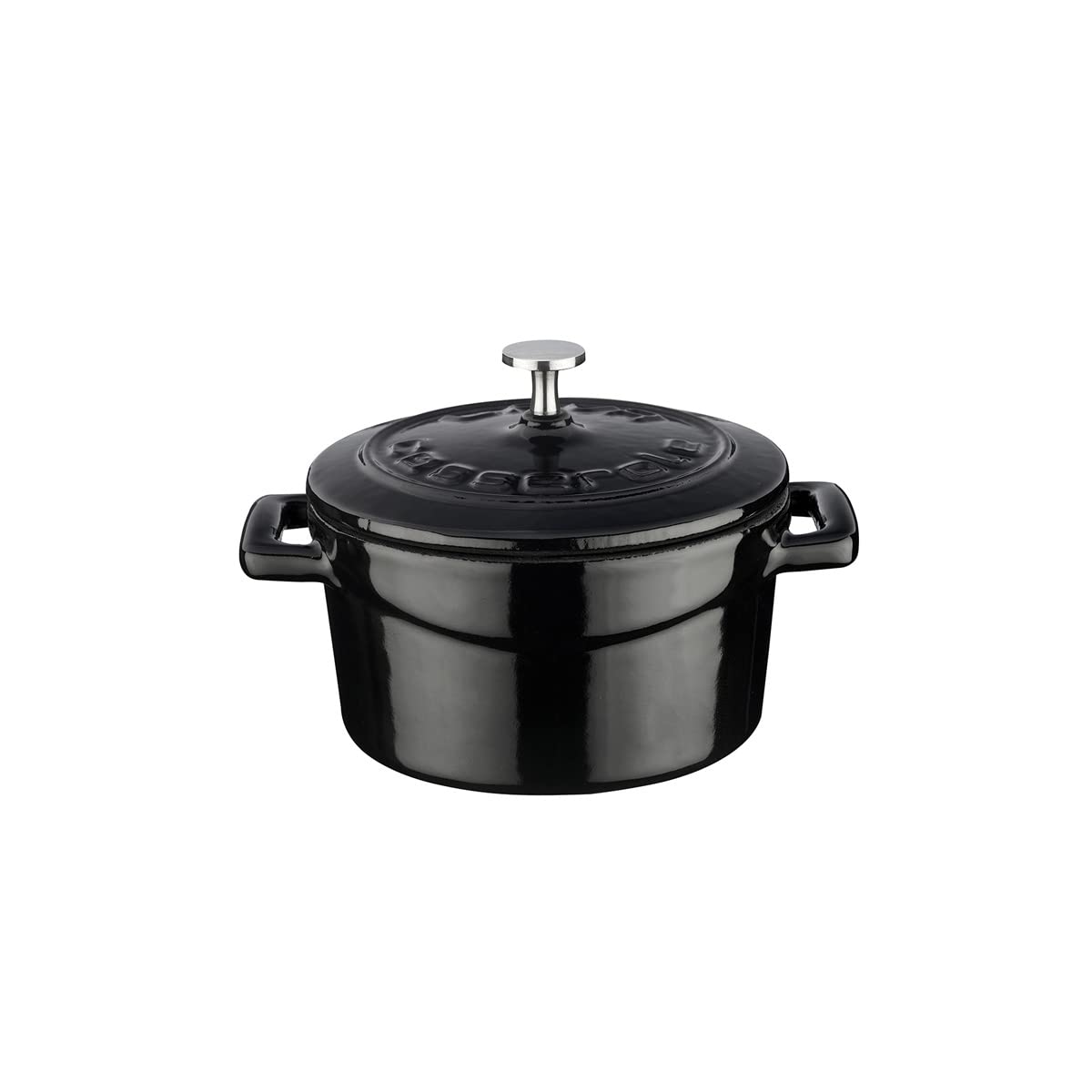 Lava Metal Döküm Mini Tencere, Trendy, 10 cm, 0.35 L Hacim, Siyah