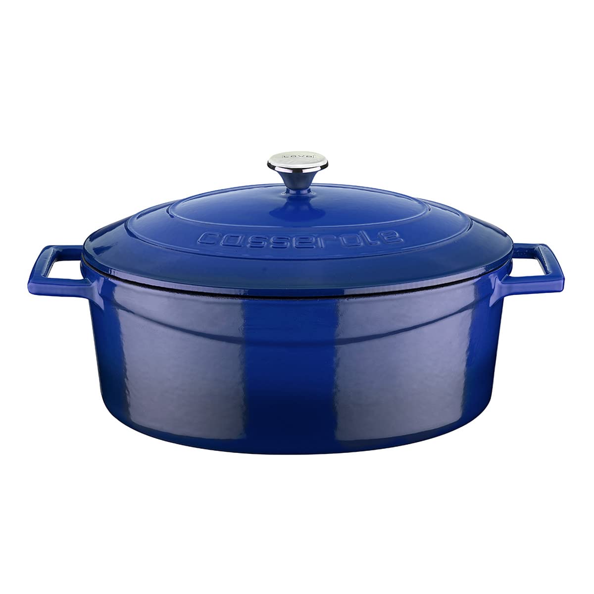 Lava Metal Oval Döküm Tencere, 27 cm, 3.91 L Hacim, Mavi