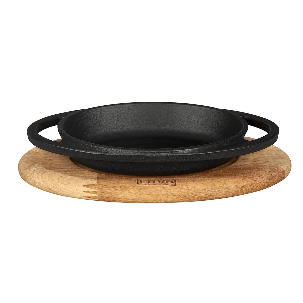 Lava Pişirme Kabı LV ECO o TV 1510 K4 Oval Tabak Çanak ve Tabak, Ahşap, Ölçüler 15 x 10 cm, Dökme Demir, Siyah