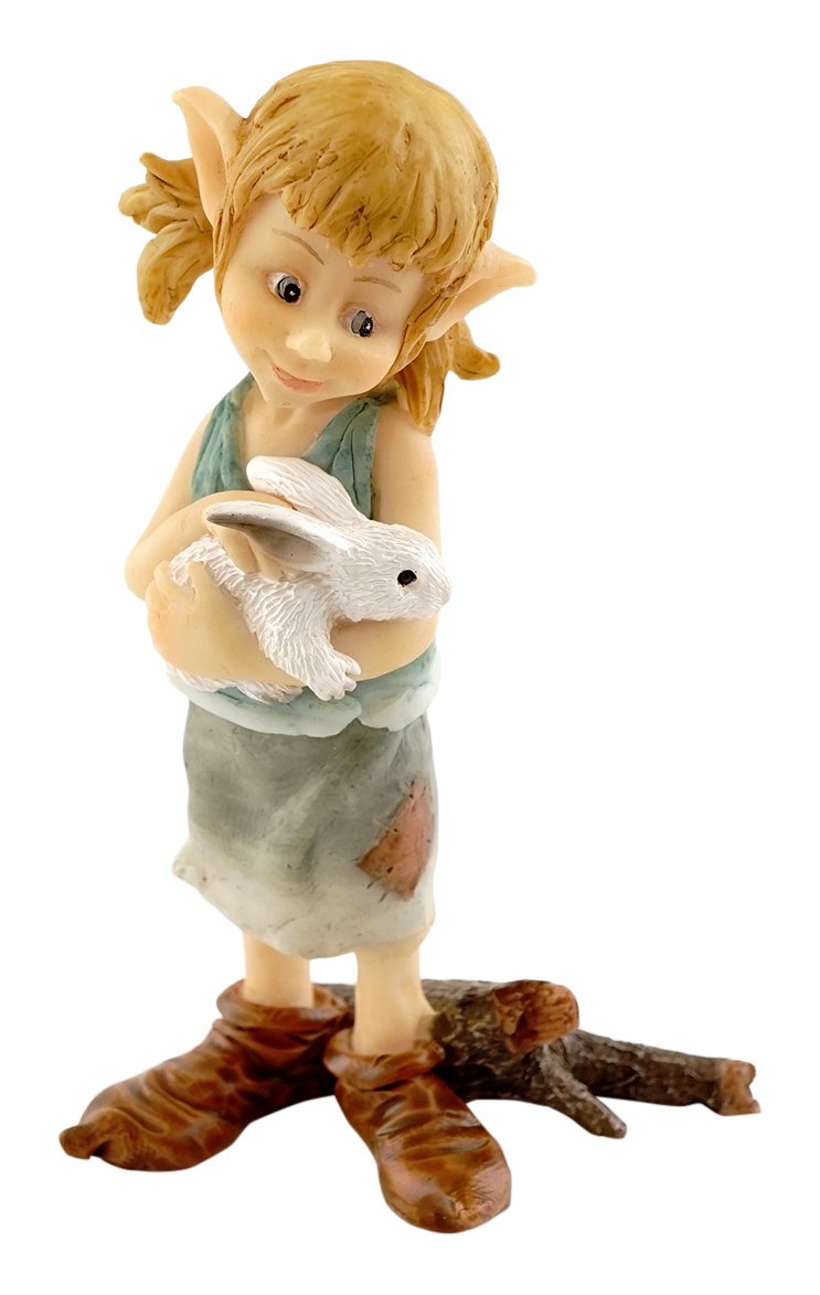 Top Collection Minyatür Peri Bahçesi ve Teraryum Peri Sarılan Tavşan Figürü
