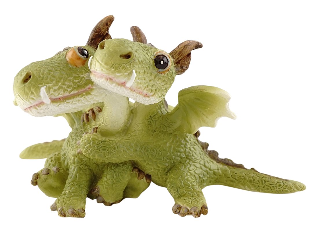 Top Collection Minyatür Peri Bahçesi ve Teraryum Mini Ejderhalar Sarılma Heykelcik