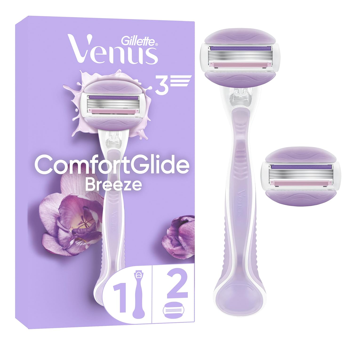 Gillette Venus Comfortglide Breeze Kadın Tıraş Makinesi + Yedek Tıraş Bıçağı 2'li