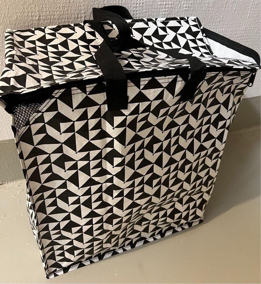 IKEA Knalla - Çanta siyah/beyaz (47 litre)