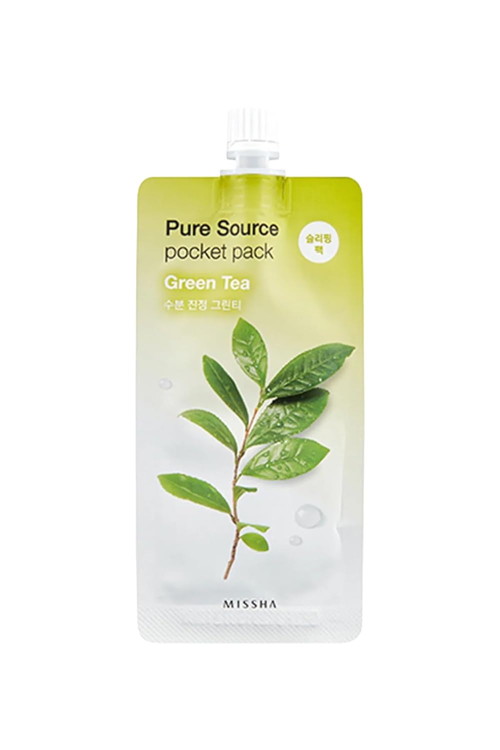 MISSHA Yeşil Çay Özlü Nemlendirici Uyku Maskesi Pure Source Pocket Pack (GREEN TEA) 10ml