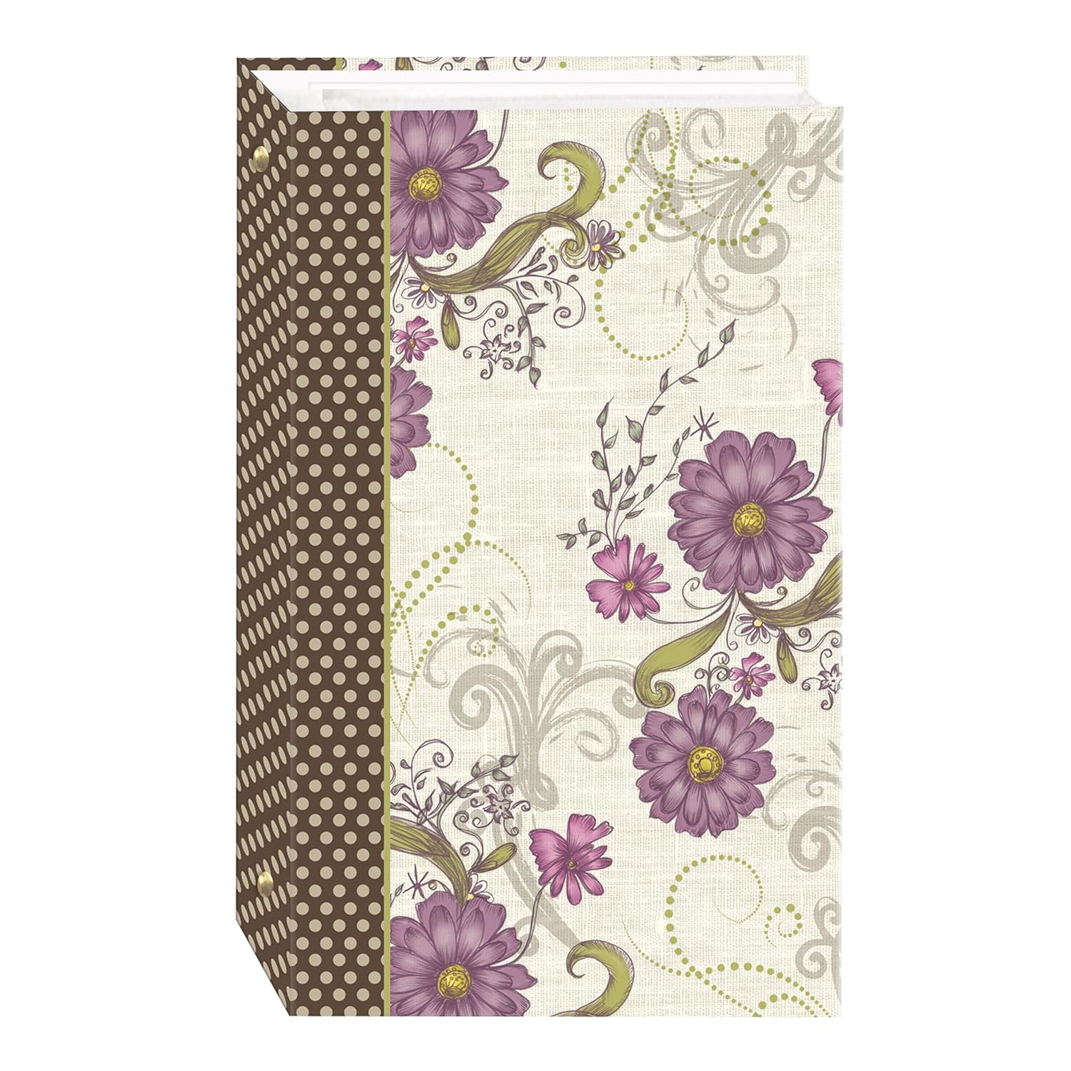 (Berry Blossoms) - 3-Ring Photo Album 300 Pockets Hold 4x6 Photos, Berry Blossoms Design