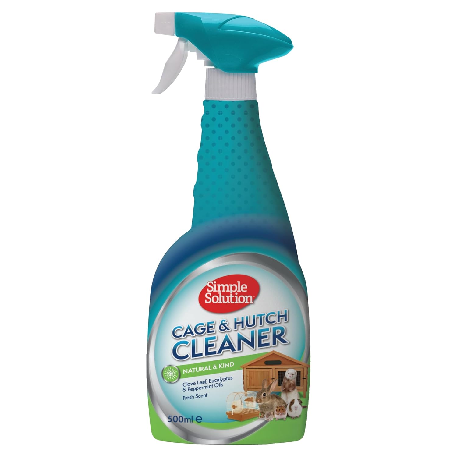 Simple Solution Cage & Hutch Cleaner Evcil Hayvan Kulübesi ve Kafesi Temizleyici Koku ve Leke Giderici Ahşap Metal ve Plastik Yüzeyler için 500 ml