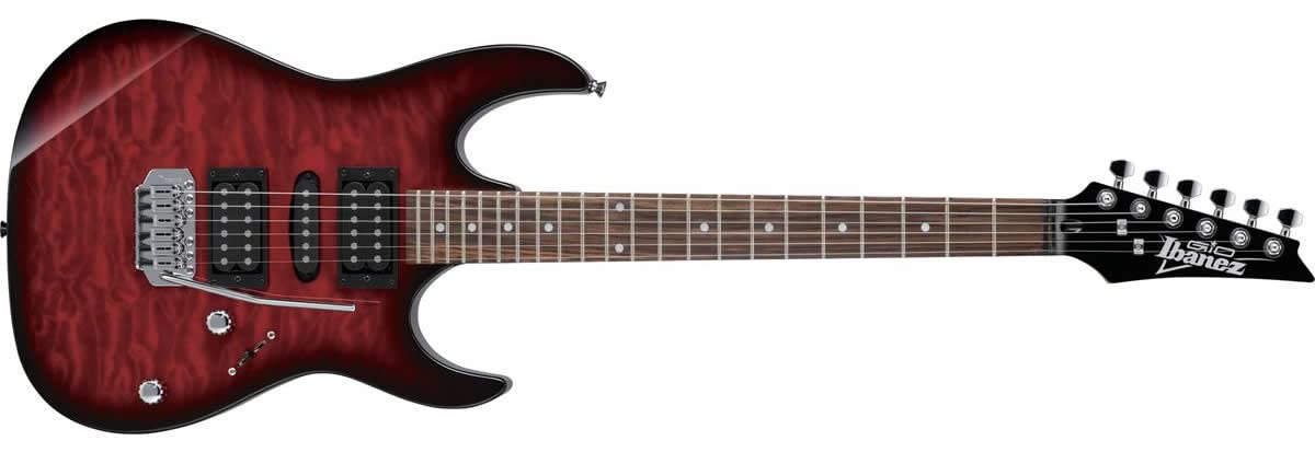 ibanez GRX70QA-TRB Transparent Red Burst Elektro Gitar (yeni ürün)
