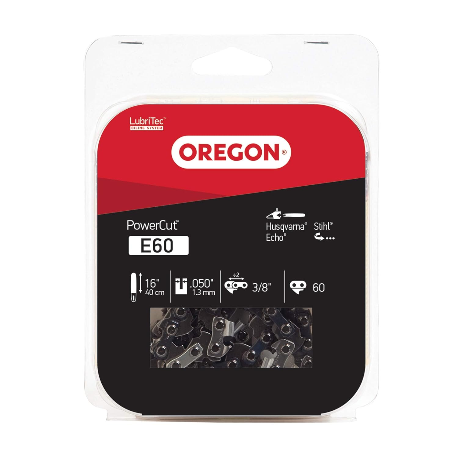 Oregon E60 PowerCut 40 cm (16 inç) Testere Zinciri, Husqvarna, Stihl, Echo ile uyumludur