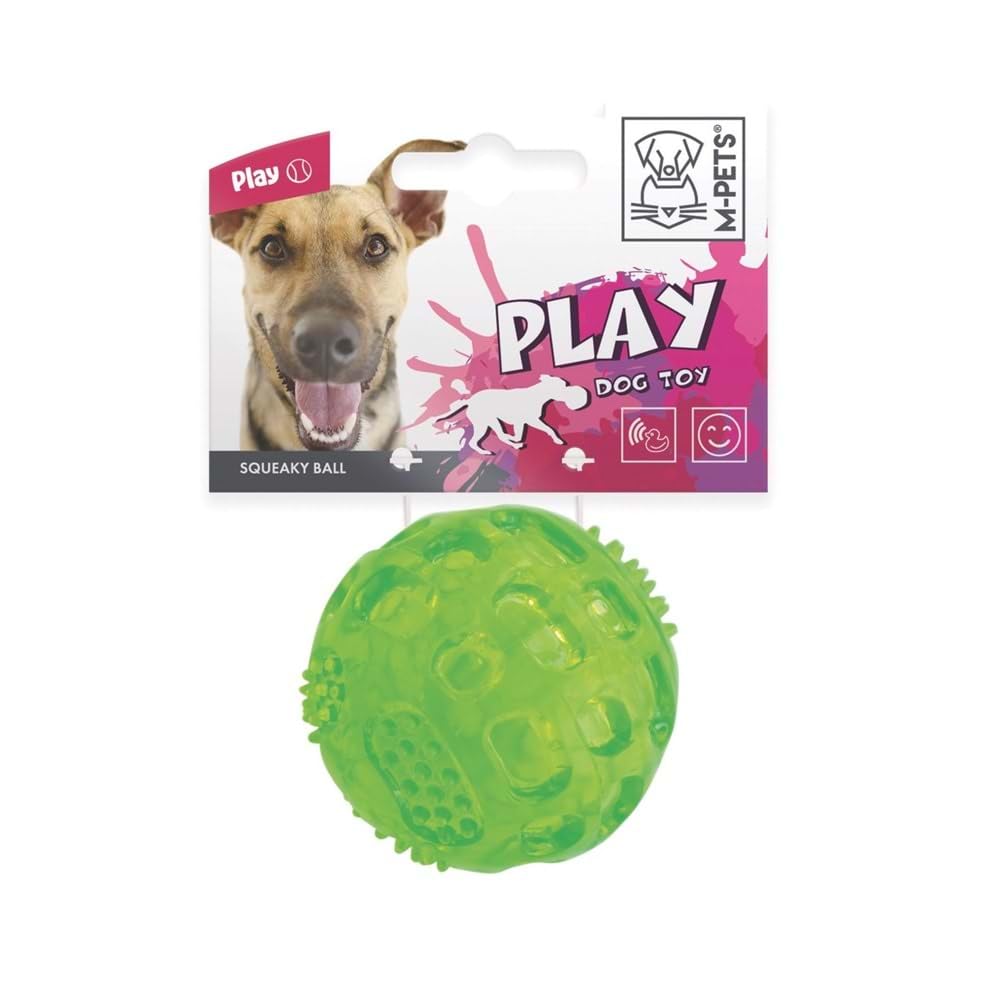 M-Pets Squeaky Köpekler İçin Oyun Topu Yeşil 6,3 cm