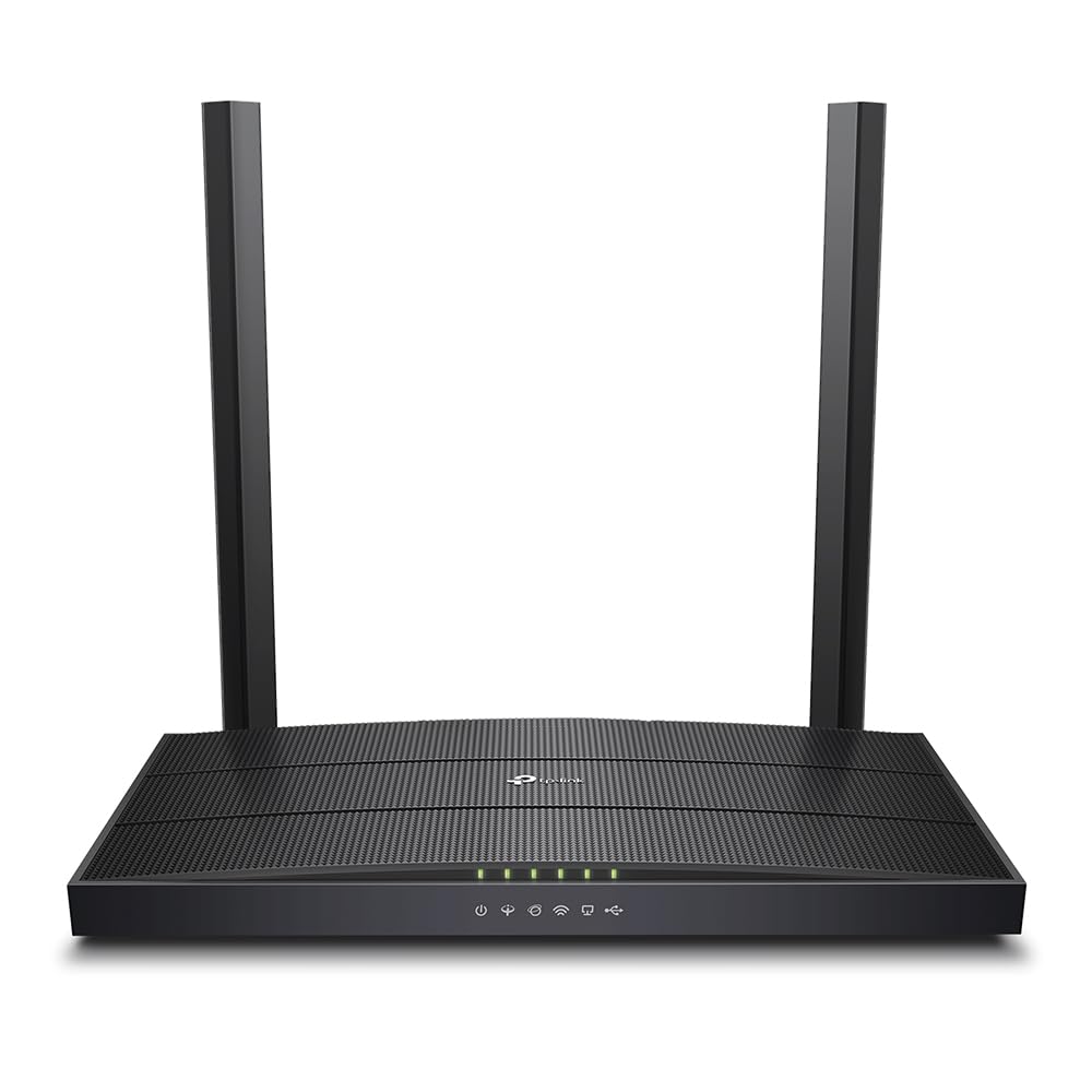 TP-Link Archer VR400, AC1200 Mbps Kablosuz Dual-Band MU-MIMO Fiber Destekli VDSL/ADSL Modem Router, 4 Gigabit LAN Portları + 1 USB 2.0 Port, Beamforming, Tether Uygulaması ile Kolay Kurulum