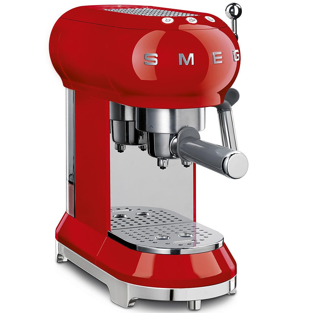 SMEG 50's Style Retro Espresso Kahve Makinesi Glossy Red