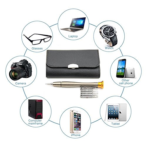 Orret Home 25 Parça Hassas Tornavida Seti, Deri Çantalı, Krom-Vanadyum Çelik, PC/Laptop/Telefon/Gözlük Tamir Seti, Torx/Düz/Yıldız Uçlu