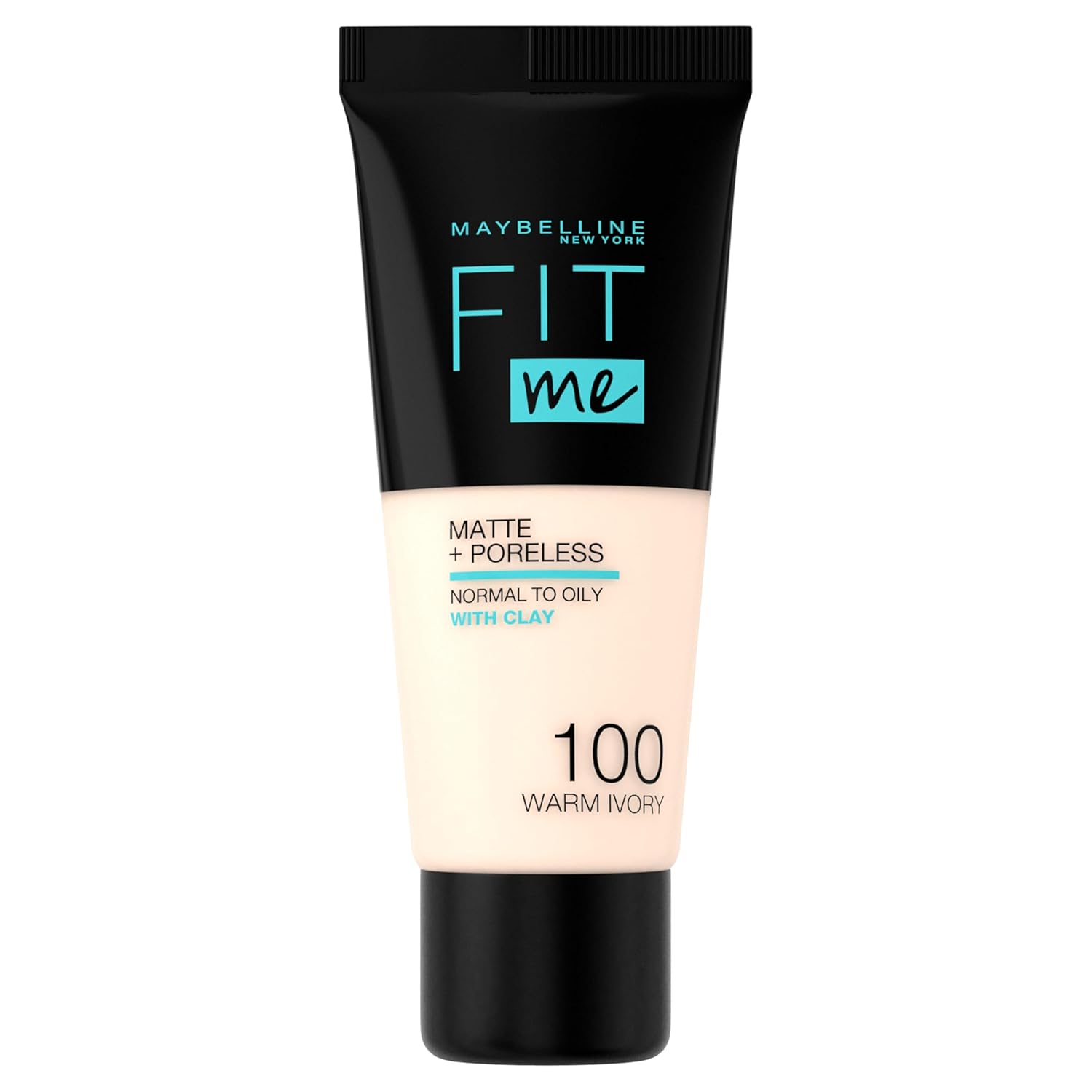 Maybelline New York Fit Me Matte+Poreless Fondöten - 100 Warm Ivory (30 ml)