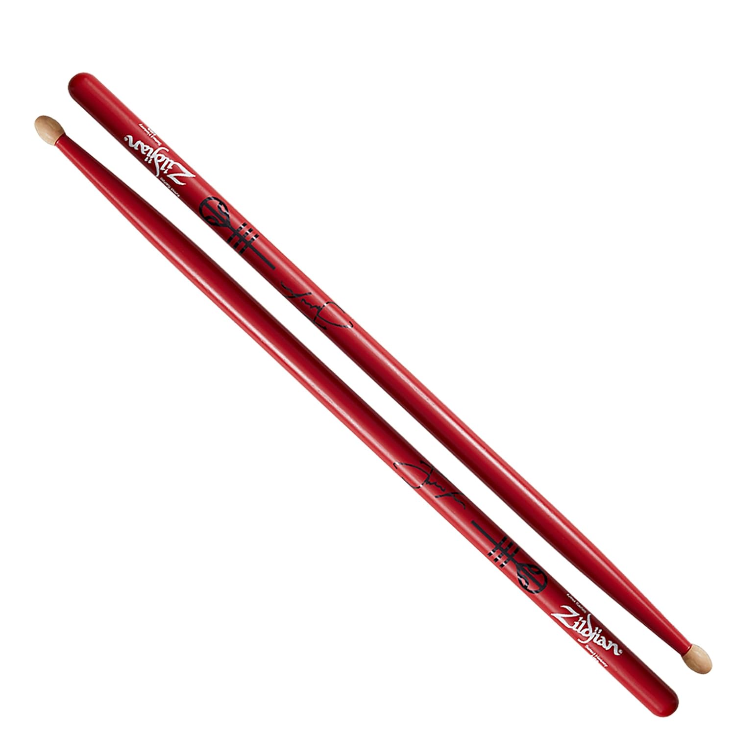 Zildjian Artist Serisi Hickory Drumsticks - Josh Dun - Wood Tip - Kırmızı