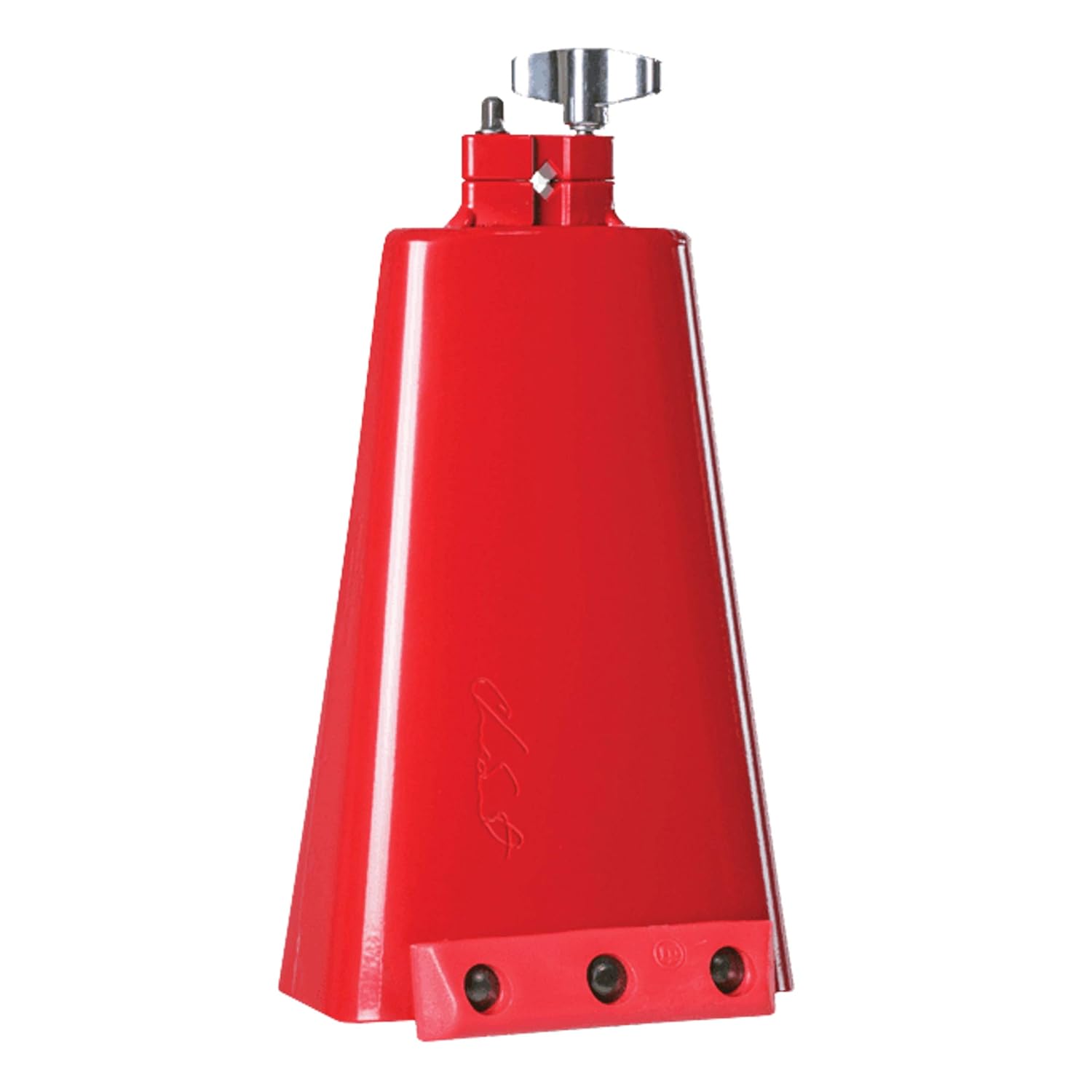 LP Latin Percussion Cowbell Rock Chad Smith Signature 8" Ridge Rider, Vice Mount/V kelepçe, toz boyalı, kırmızı, LP008CS
