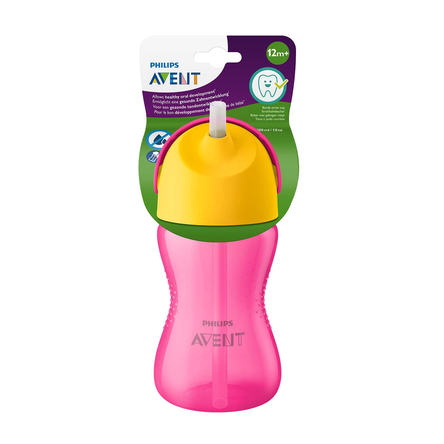 Philips Avent SCF798/02 Desenli Pipetli Bardak (300 ml, Pembe)