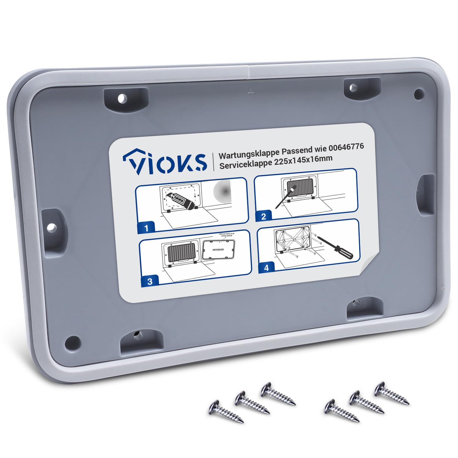 VIOKS Bakım kapağı - Bosch 00646776/646776 için yedek servis kapağı onarım seti ve yedek parça Bosch kurutma makinesi için - Seri 6 Seri 8, Siemens ısı pompalı kurutucu - IQ300 IQ500 IQ700 IQ800