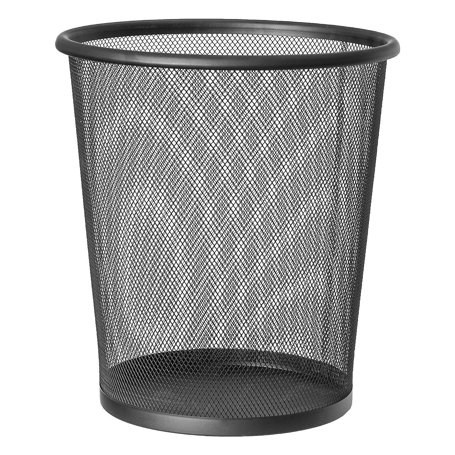 art moon Mesh | 699768 | Kağıt Sepeti File Çöp Kovası Siyah Ofis | Çelik, Siyah | 12 L Kapasite | 26,5 x 29,5 cm