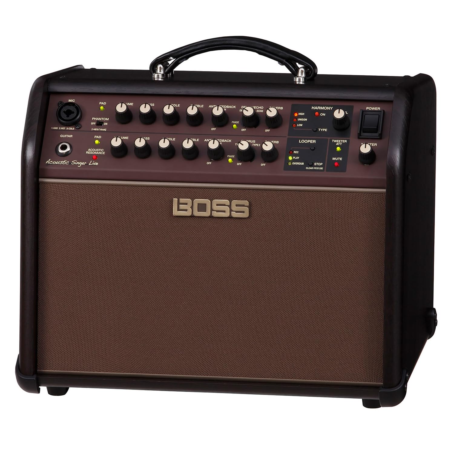 BOSS ACS-Live akustik amplifikatör, akustik rezonans fonksiyonlu gitar kanalı