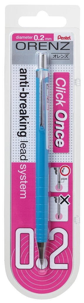 Pentel Orenz Uç Korumalı Teknik Çizim Ve Yazı İçin Mekanik Kurşun Kalem, 0.2 Mm, Açık Mavi