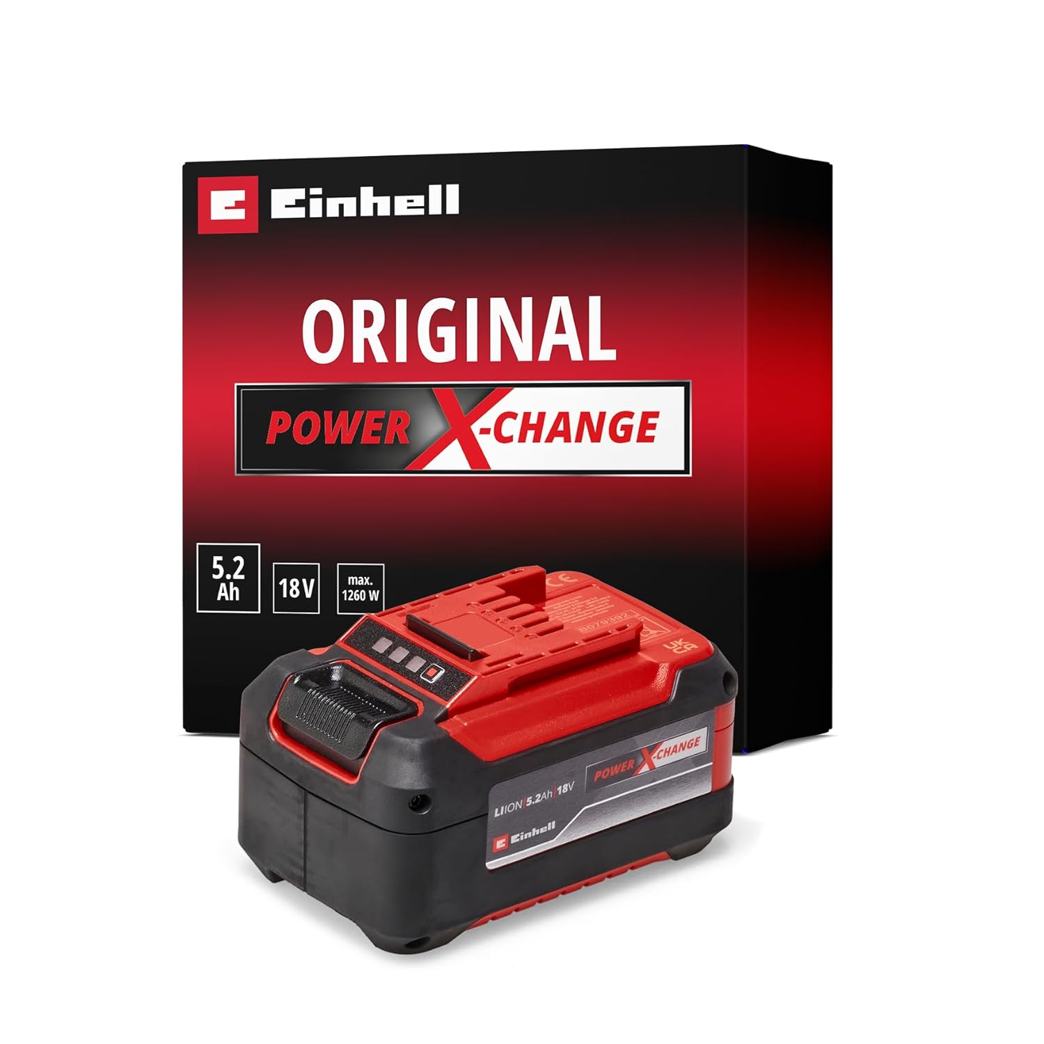 Einhell 18V 5,2 Ah Power-X-Change Plus, Akü