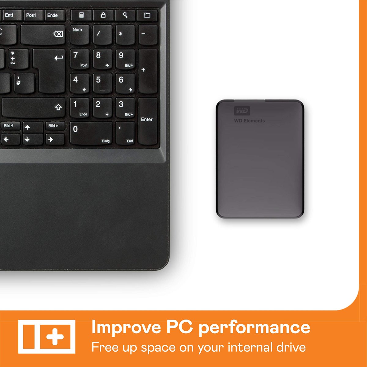 WD Elements Portable Taşınabilir Disk, 2 TB, HDD
