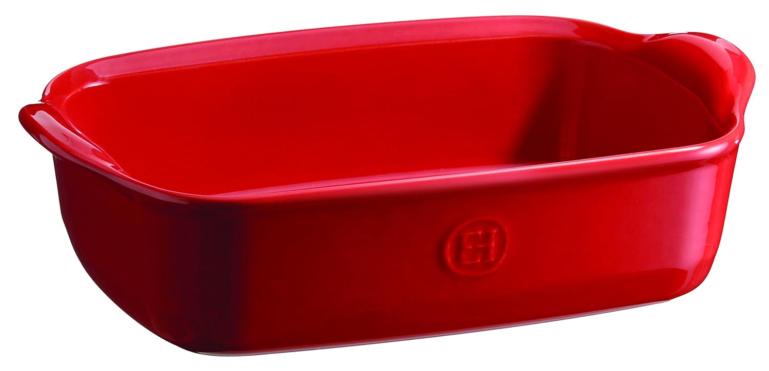 Emile Henry Fırın Kabı Dikdörtgen 14 x 22 cm Kırmızı/Burgundy