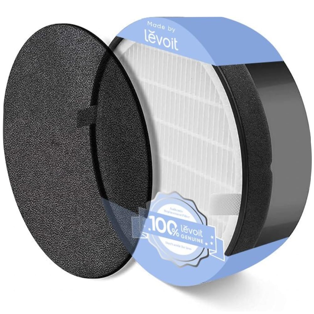 Levoit hava temizleyici LV-H132 yedek filtre, çok etkili HEPA ve aktif karbon filtresi seti, LV-H132-RF