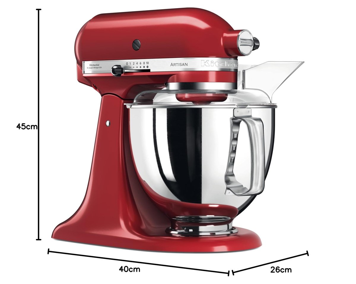 Kitchenaid Artisan 4, 8 L Stand Mikser 5KSM175PS Empire Red-EER