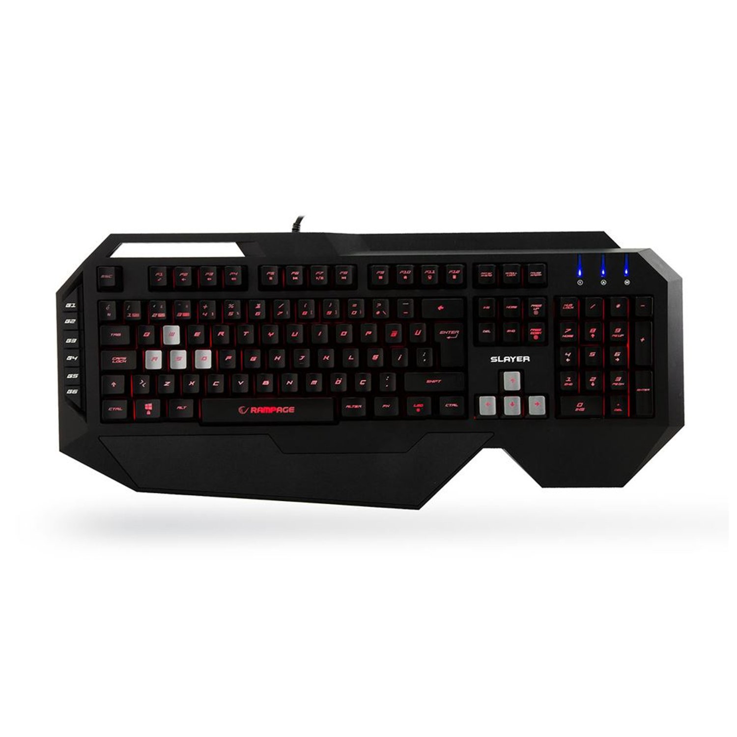 Rampage SLAYER KB-R11 Siyah USB Tuş Aydınlatmalı Makrolu US Q Gaming Klavye