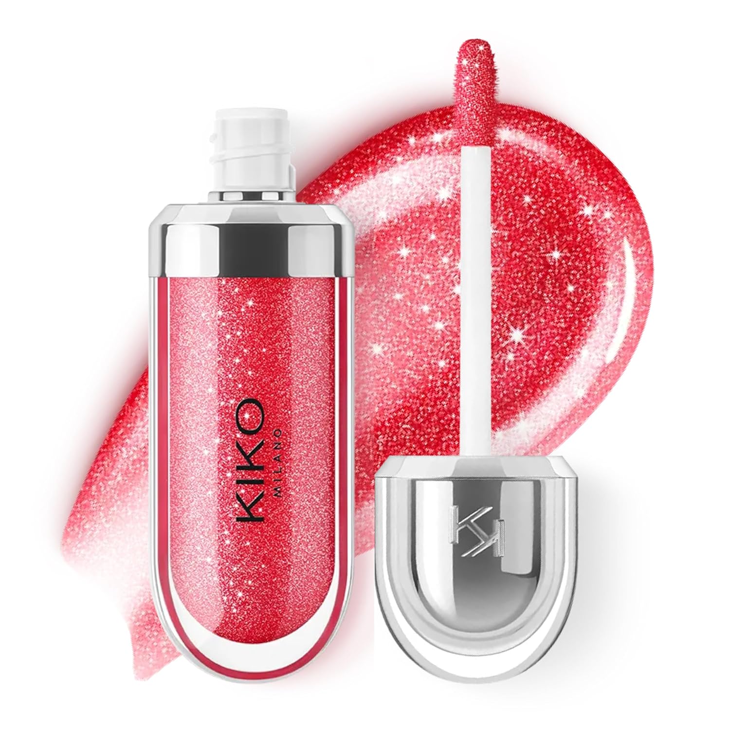 Kiko Milano Dudak Parlatıcısı - 3D Hydra Lip Gloss - 12 Pearly Amaryllis Red - Besleyici ve Nemlendirici