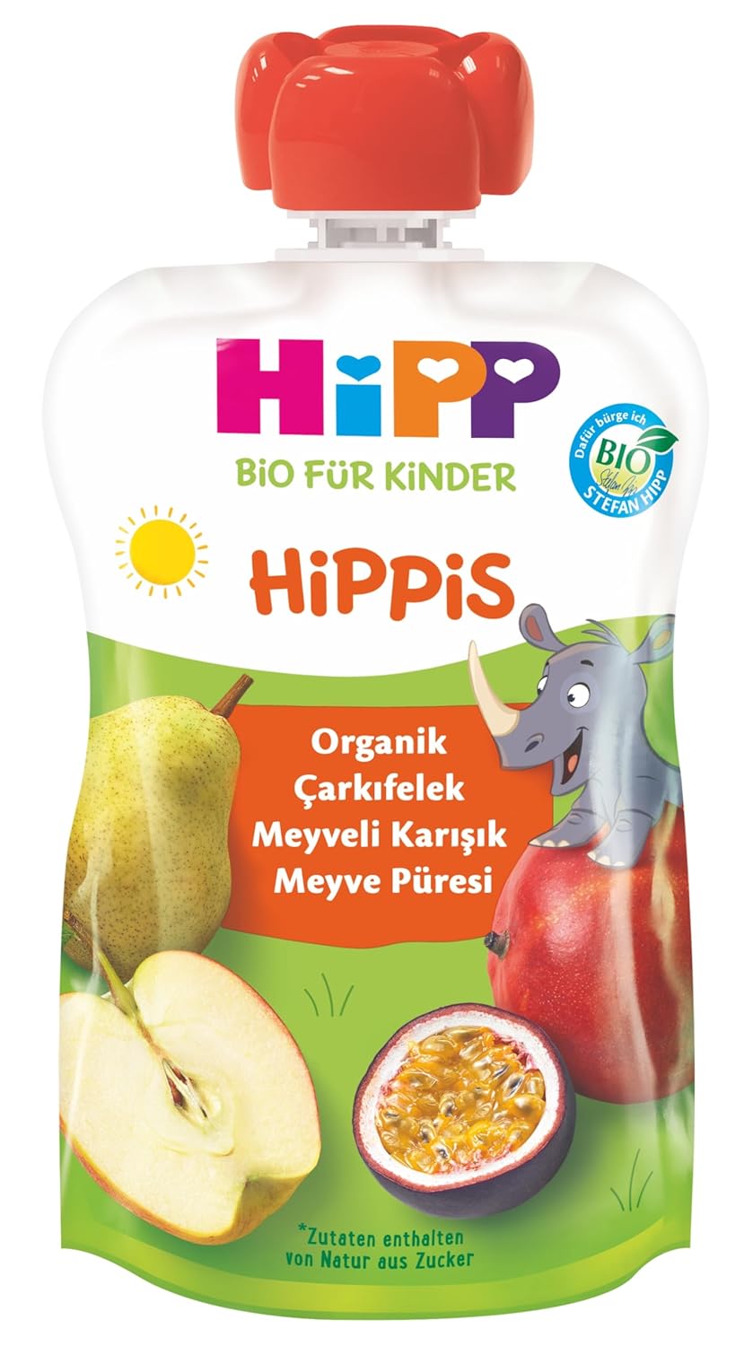 HiPP Organik Çarkıfelek Meyveli Karışık Meyve Püresi 100 gr