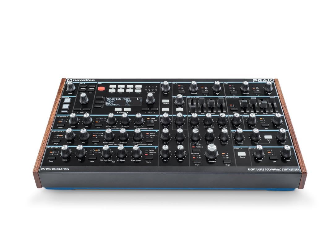Novation Peak 8 Sesli Polifonik Desktop Synthesizer: Her Ses İçin 2 LFO, 16 Yuvalı Modülasyon Matrisi, 3 Analog Distorsiyon Noktası, Dijital Efektler