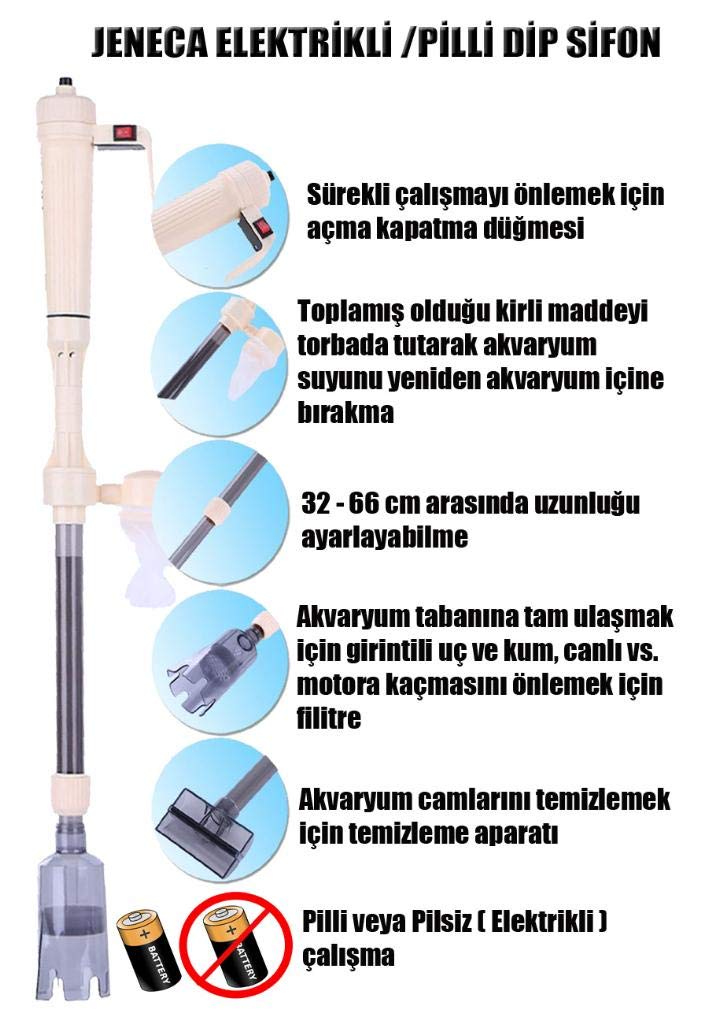 Jeneca Adaptörlü ve Pilli Dip Süpürgesi