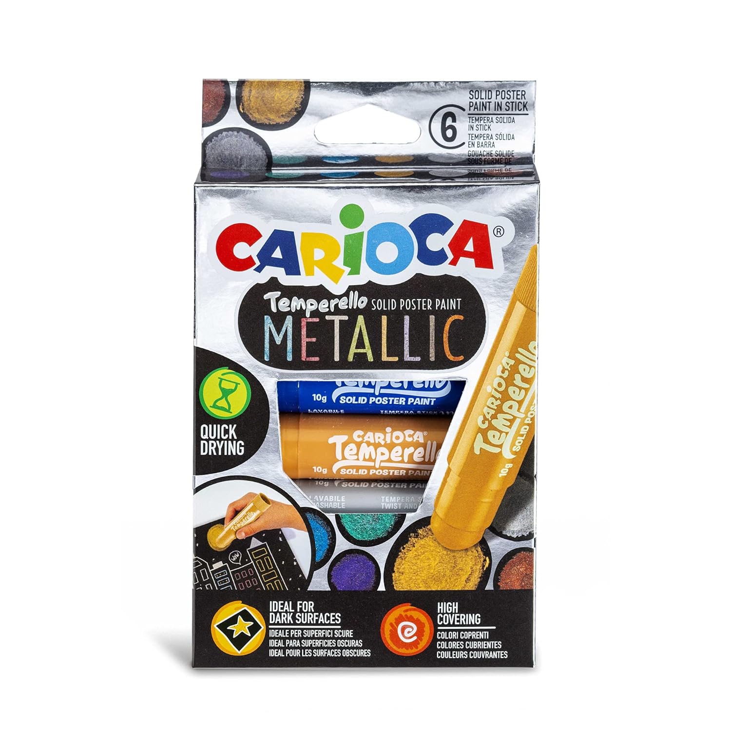 Carioca Temperello Stick Poster Boyama Kalemi Metalik 6'Li