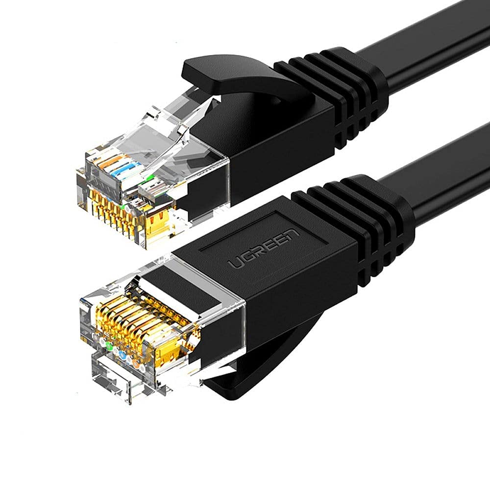 Ugreen CAT6 Flat Ethernet Kablosu, 2 Metre, Siyah