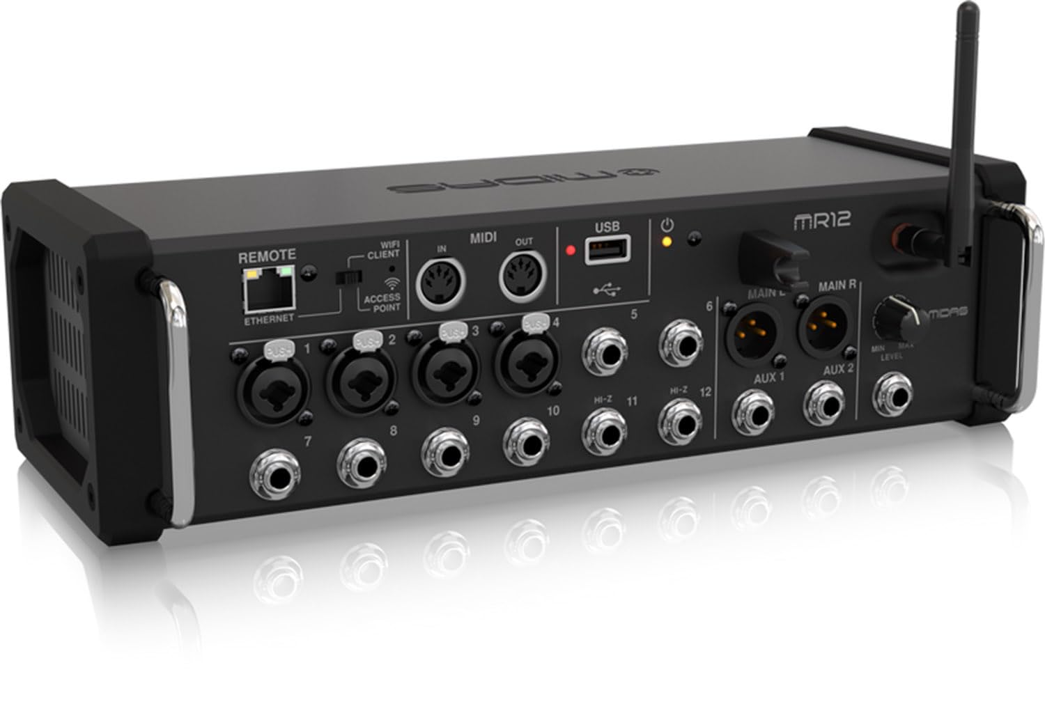 Midas 4 PRO Preamp, 8 Hat Girişi, Entegre Wifi Modülü ve USB Stereo Kaydedici ile iPad/Android Tabletler için 12-Girişli Dijital Mikser