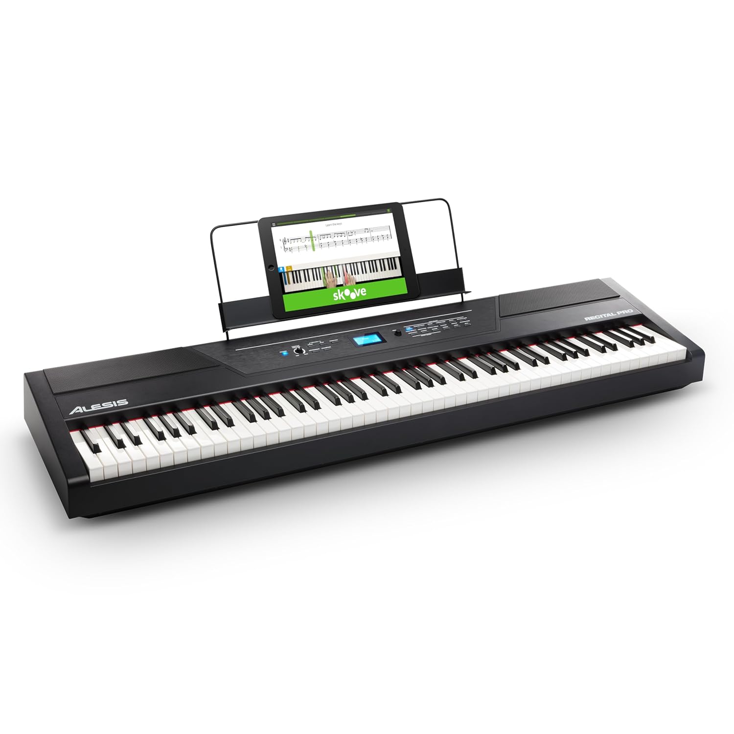 Alesis Recital Pro - Dijital Piyano Klavye 88 Ağırlıklı Çekiç Hareketli Tuşu, 12 Premium Ses ve Dahili Hoparlörlü