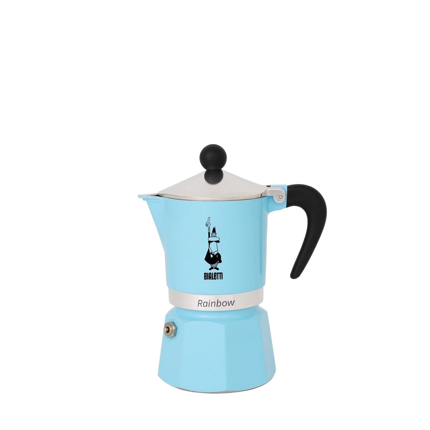 Bialetti 5041 Rainbow Espresso Pişirici, Alüminyum, Açık Mavi, 1 Fincan