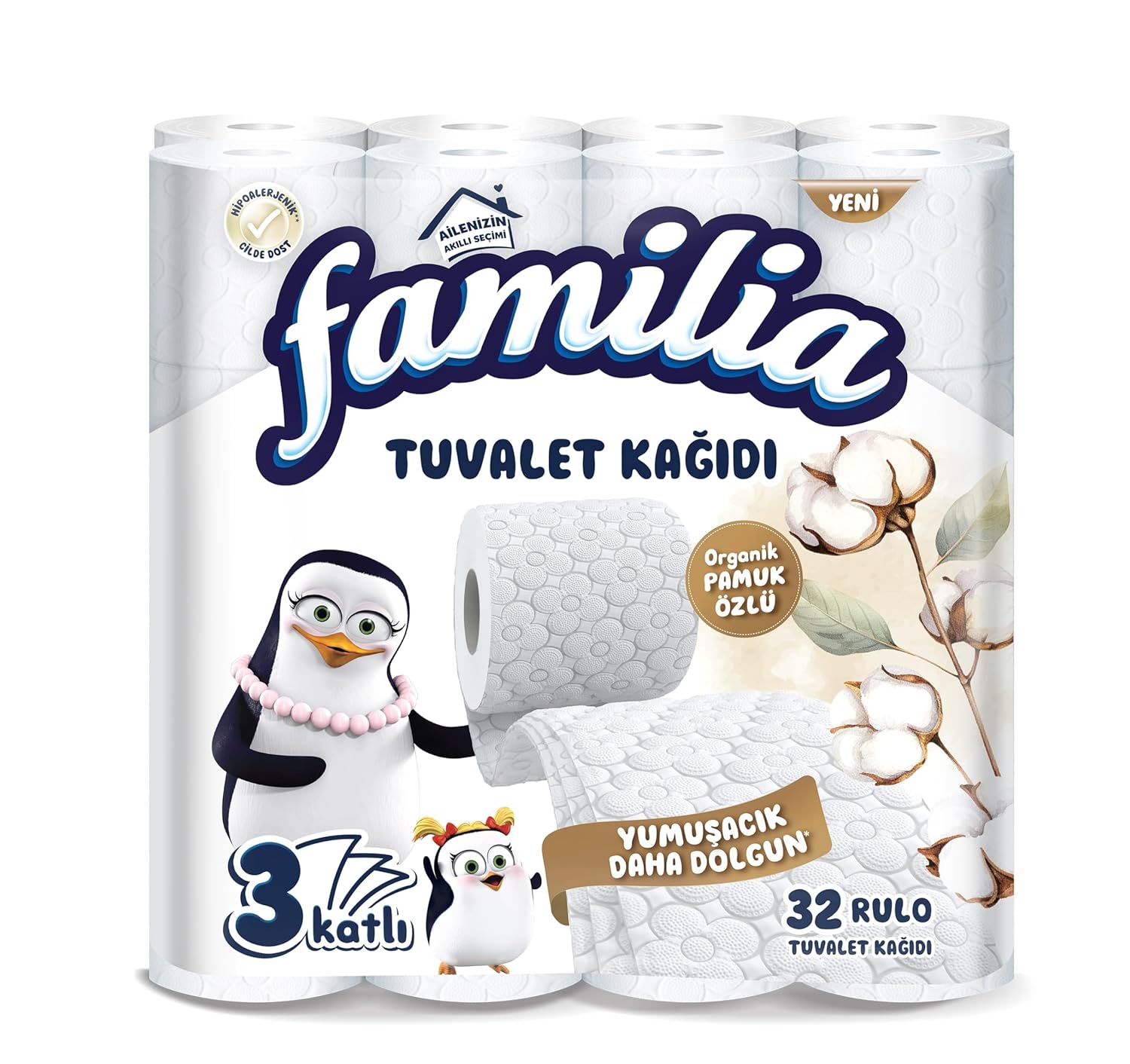 Familia 3 Katlı Tuvalet Kağıdı 32'li 1 Paket (1 x 32 Adet)