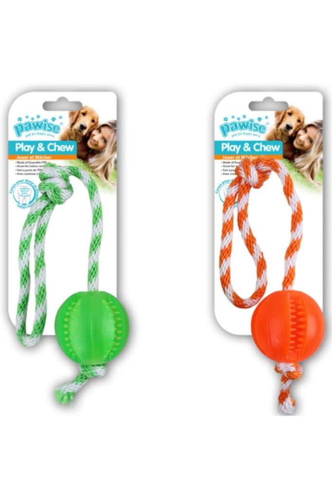 Pawise Kemirme Oyuncağı İpli Top 40 Cm
