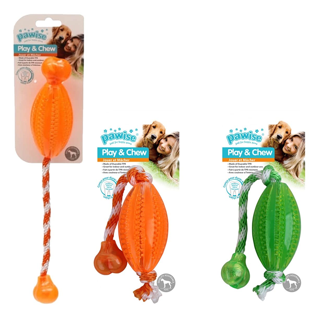 Pawise Kemirme Oyuncağı İpli Rugby Topu 40 Cm